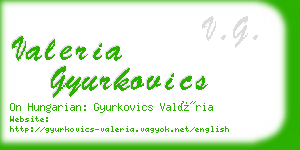 valeria gyurkovics business card